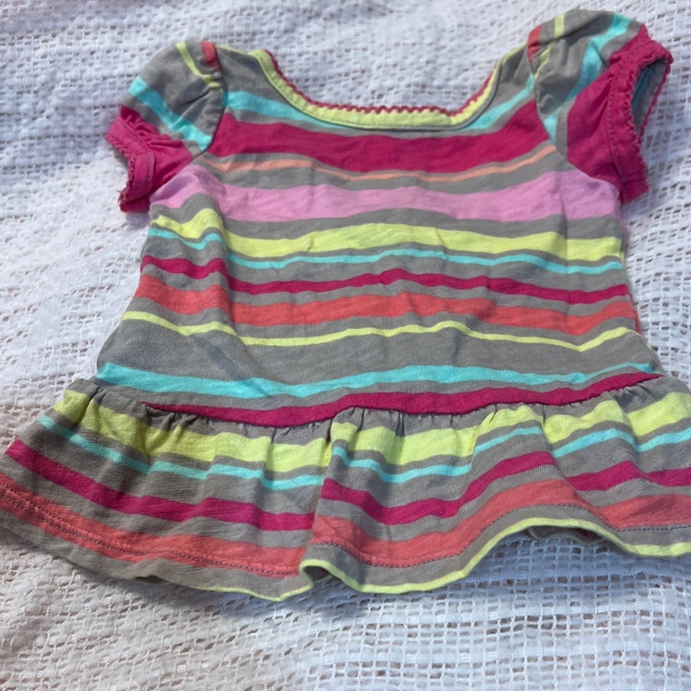 Vibrant Striped Short Sleeve Kids Tee